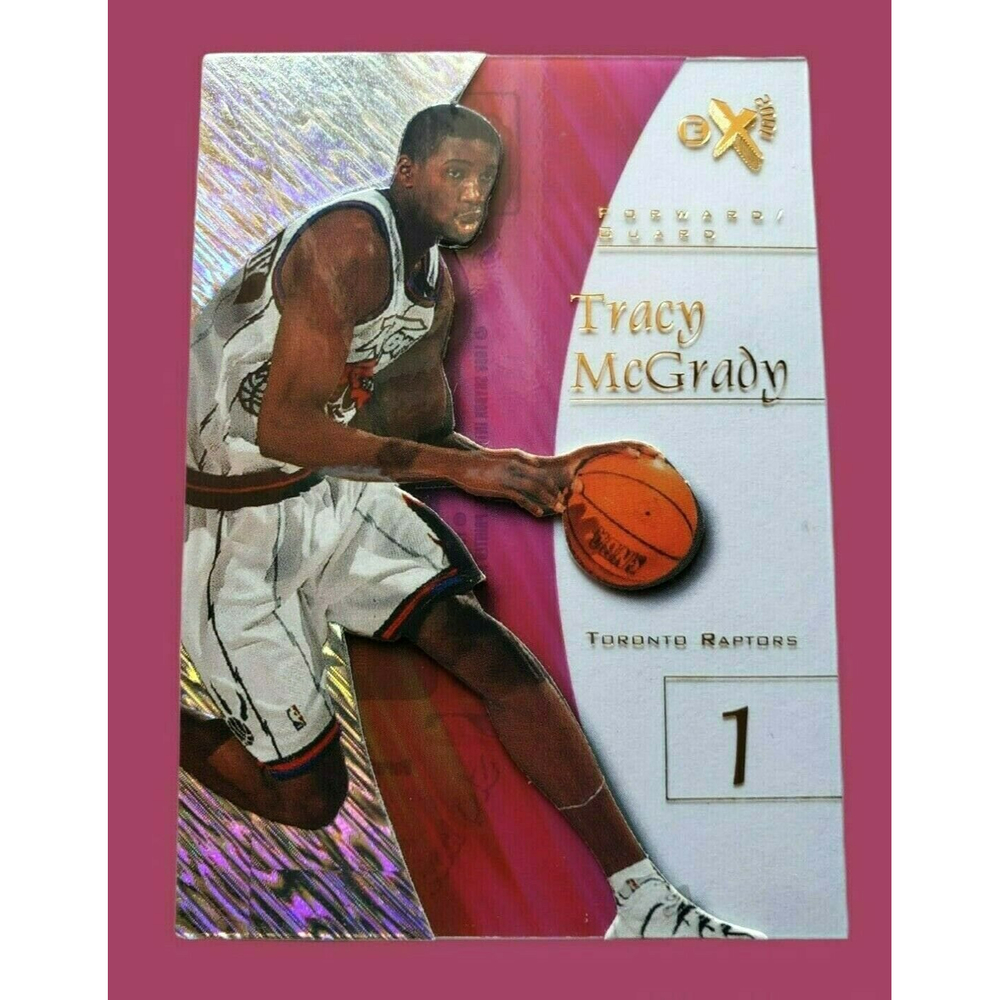 1997 Skybox EX 2001 Tracy McGrady #79 Rookie Card Toronto Raptors Acetate RC HOF